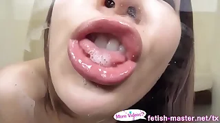 Japanese Asian Tongue Spit Face Nose Licking Sucking Kissing Handjob Fetish - More at fetish-master.net